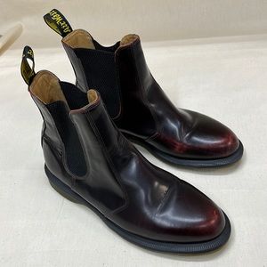 Distressed Burgundy leather Dr Martens